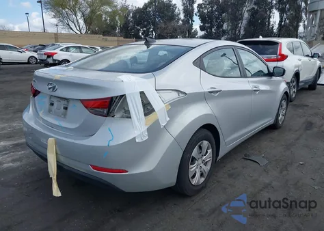 2016 Hyundai Elantra Se from USA, damaged, VIN 5NPDH4AE1GH727219